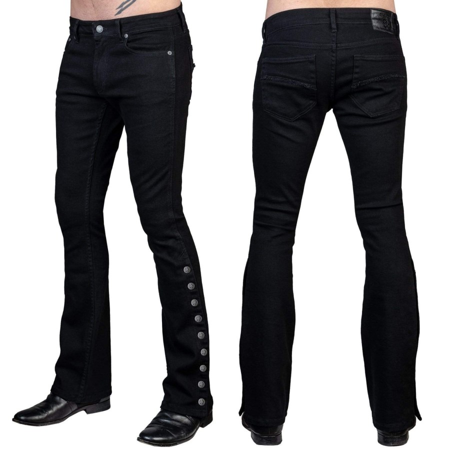 Jeans | Essentials Collection Hellraiser Side Button Jeans - Black