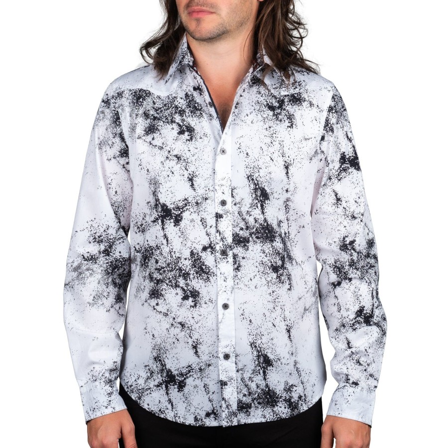 Button-Downs | Rocknrolla Collection White Noise Shirt