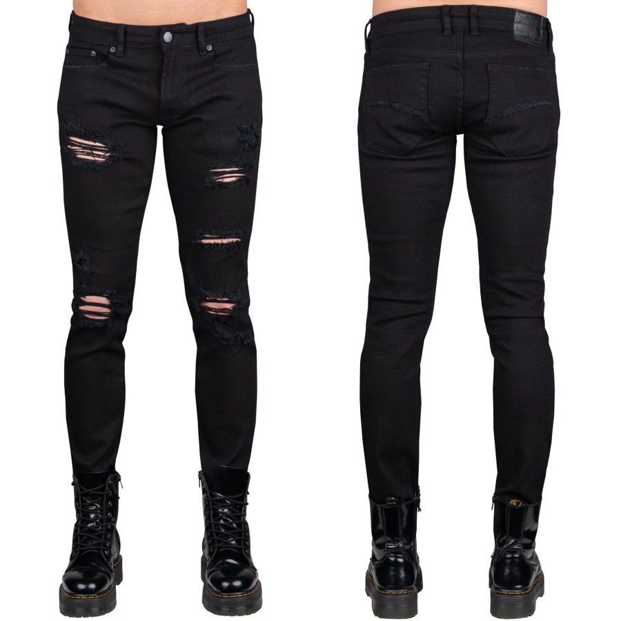 Jeans | Essentials Collection Rampager Shredded Jeans - Black