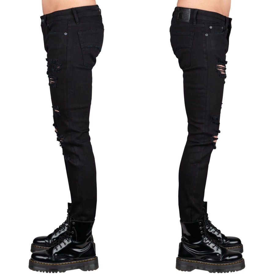 Jeans | Essentials Collection Rampager Shredded Jeans - Black