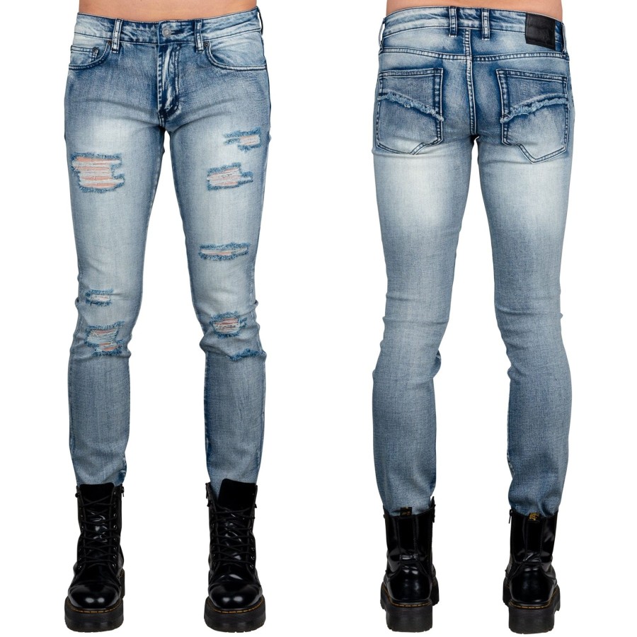 Jeans | Essentials Collection Rampager Shredded Jeans - Classic Blue