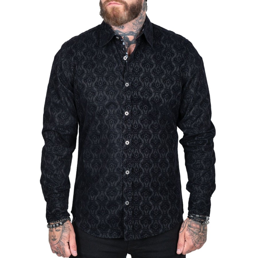 Button-Downs | Rocknrolla Collection Amaryllis Shirt - Black