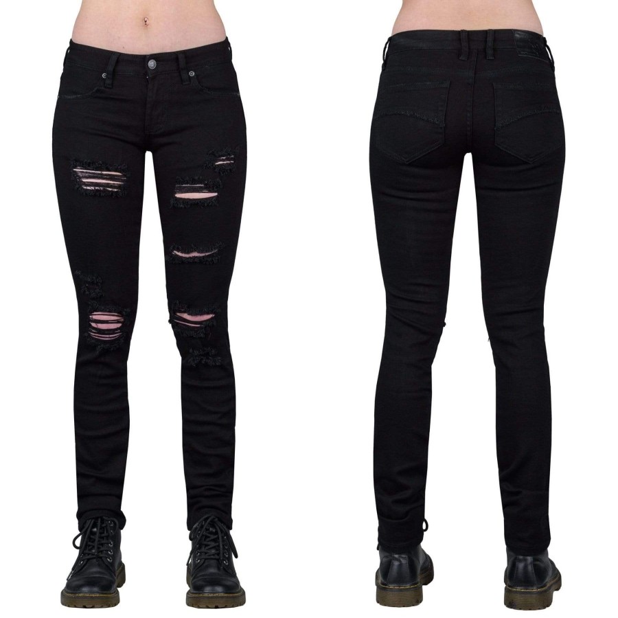 Bottoms | Essentials Collection Rampager Shredded Uni Jeans - Black