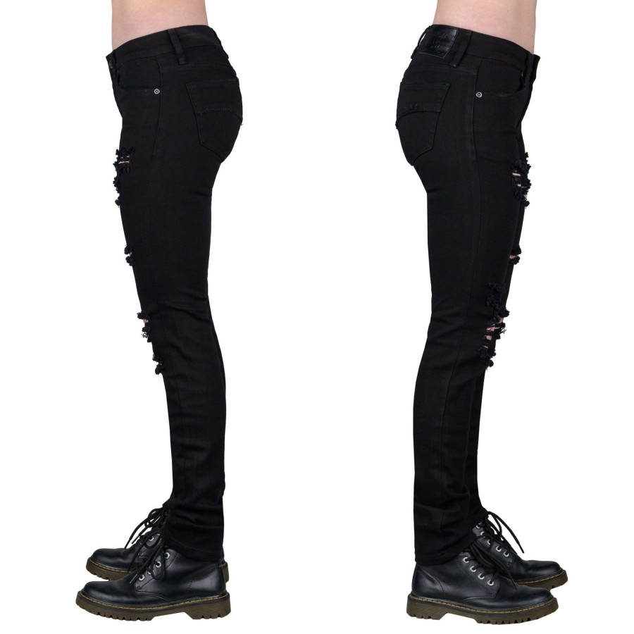 Bottoms | Essentials Collection Rampager Shredded Uni Jeans - Black