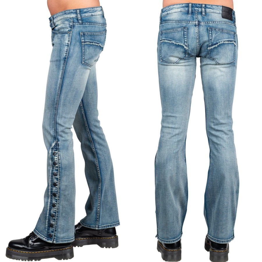 Jeans | Essentials Collection Hellraiser Side Button Jeans - Classic Blue